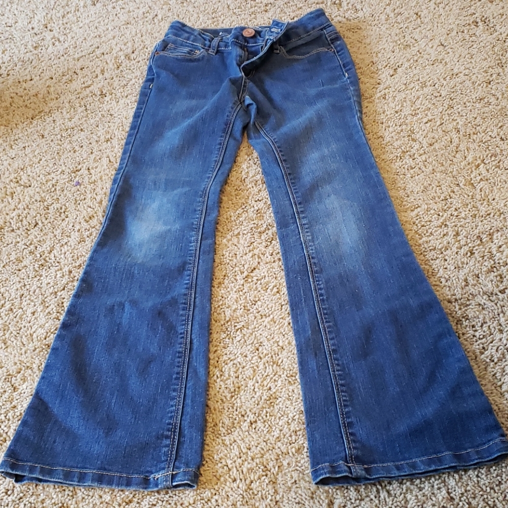 Girls size 8 slim bootcut jeans adjustable waist